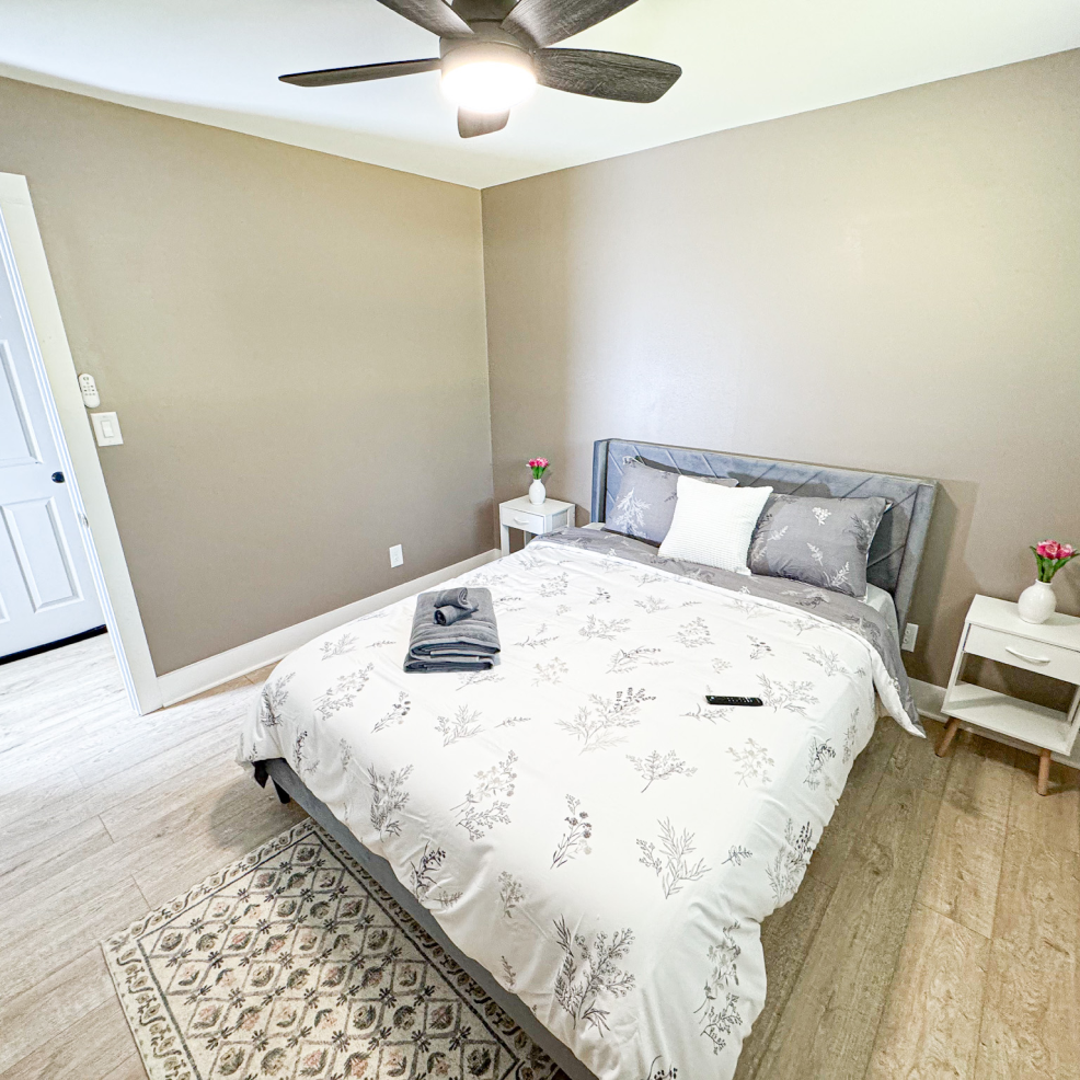 Bedroom with comfortable bed